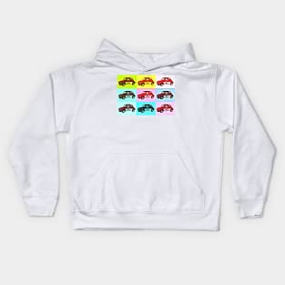 Pop Car - icons Kids Hoodie